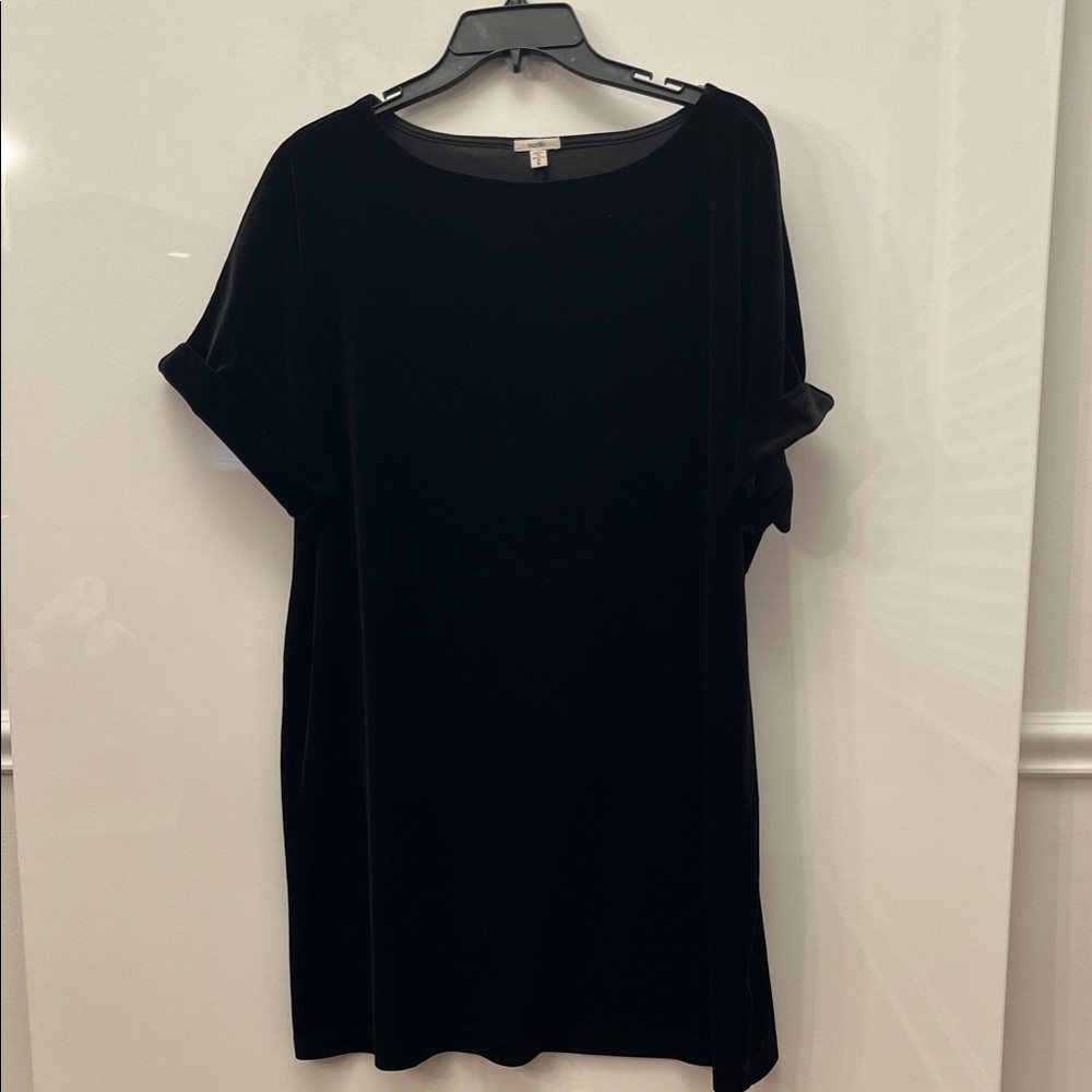 Ecote Black Velvet Mini Dress